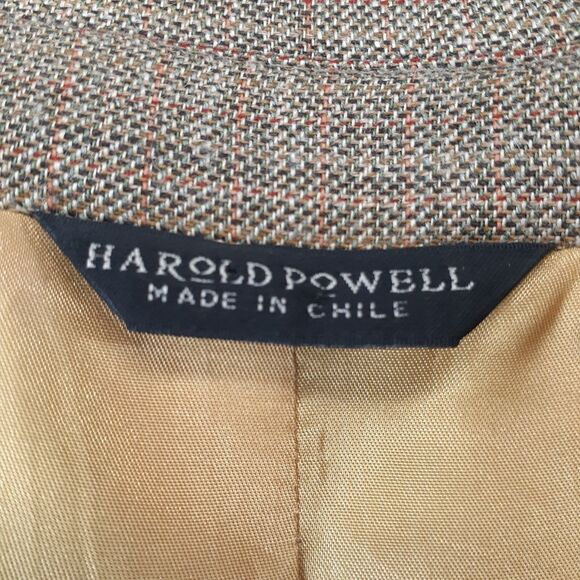 Harold Powell Blazer Mens 42R Beige Silk Linen Wool Sports Coat Jacket 3 Buttons - Picture 13 of 15